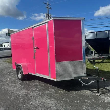 Pink Covered Wagon cargo trailer, buy 6 x 12 enclosed cargo trailer, enclosed cargo trailer with rear ramp, 6 x 12 trailer specifications, pink cargo trailer for sale, enclosed trailer for moving, durable cargo trailers, ramp door cargo trailer, trailer for business use, features of Pink Covered Wagon trailer, heavy-duty enclosed trailers, trailer maintenance tips, transport trailer with ramp, 6 x 12 trailer weight capacity, custom cargo trailer options, shopping for trailers online, best enclosed cargo trailers, safety features in cargo trailers, moving trailer solutions, purchasing enclosed trailers, cargo trailer reviews, spacious cargo trailers, stylish cargo trailers, reliable cargo transport, trailer organization solutions, electric brake cargo trailers, enclosed trailer buying guide, features of ramp-door trailers, cost-effective cargo trailers, lightweight cargo trailer options, trailers for small businesses
