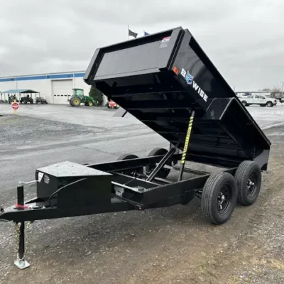 Bwise-5-x-10-Low-Profile-Dump-Trailer-Tandem-Axle-Electric-Brakes-Spreader-Gate-1